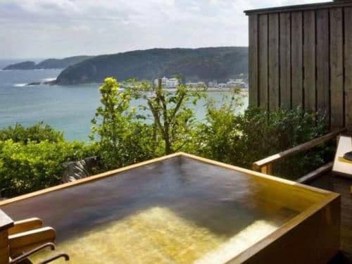 Japanese-Style Room with Open-Air Wood Bath