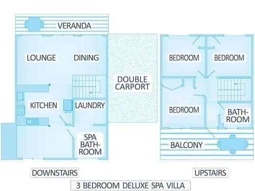 Deluxe Three-Bedroom Villa with Spa Bath