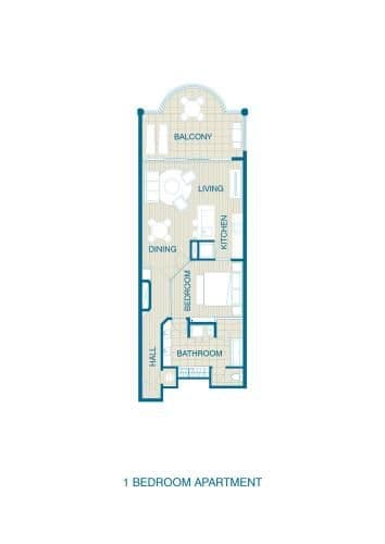 Deluxe One-Bedroom Apartment with Beach and Pool View