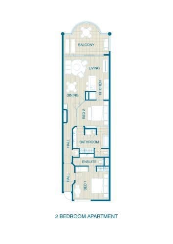 Deluxe Two-Bedroom Apartment with Ocean View