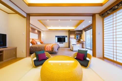 Standard Room with Terrace and Open-Air Bath and Tatami Area - B - Hanayoshi Area