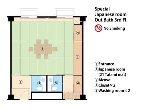 Japanese Style Family Room with Shared Bathroom