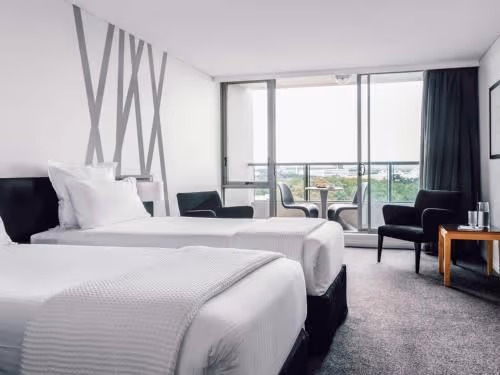 Two-Bedroom Deluxe Suite with Balcony and River View - Floors 10-15