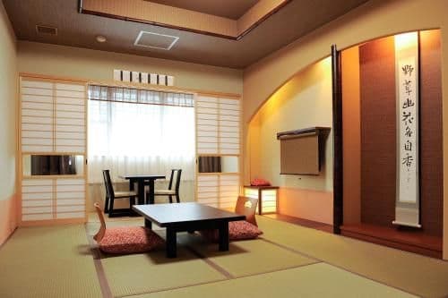 Japanese-Style Family Room with Private Shower and Toilet