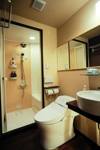 Japanese-Style Family Room with Private Shower and Toilet