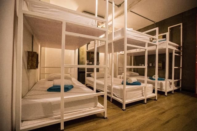 Bed in dormitory BUNK BED