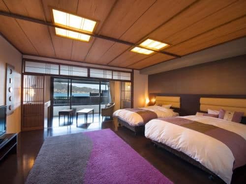 Twin Room with Private Open-Air Bath