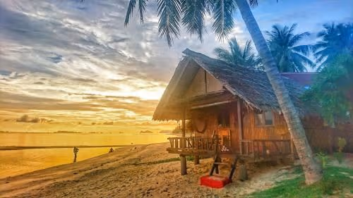 Bungalow with air conditioning Beachfront