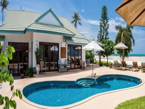 Four-Bedroom Beachfront Villa with Private Pool