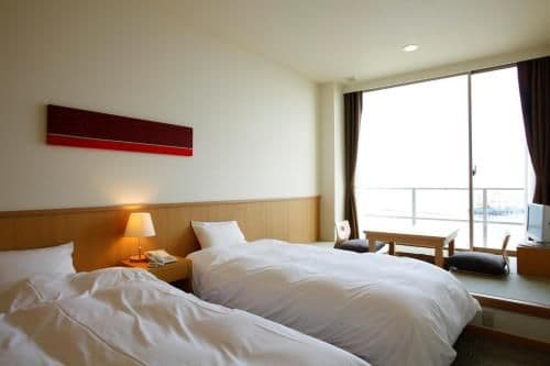 Twin Room with Tatami Area and Sea View