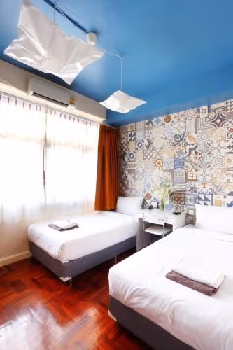 Economy Twin Bed with Private External Bathroom