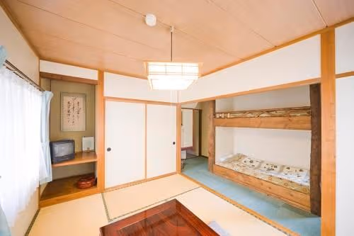 Japanese-Style Family Room with Shared Bathroom