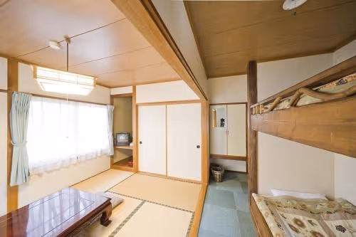 Japanese-Style Family Room with Shared Bathroom