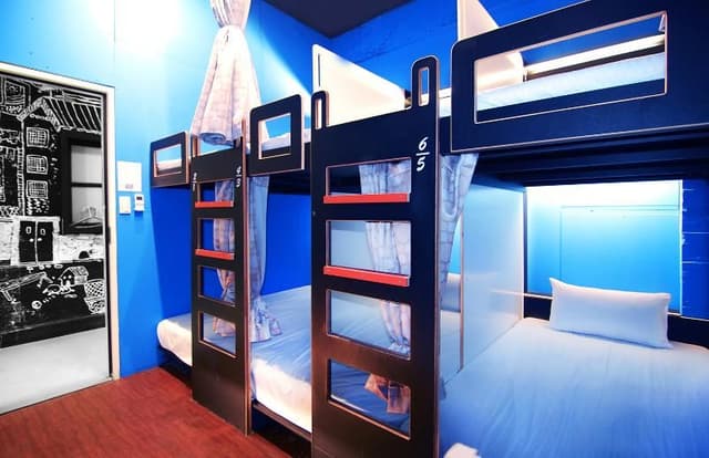 Bed in dormitory MALE ROOM