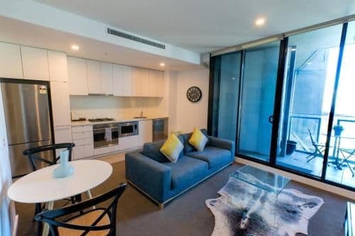 Deluxe One-Bedroom River View Apartment with Balcony