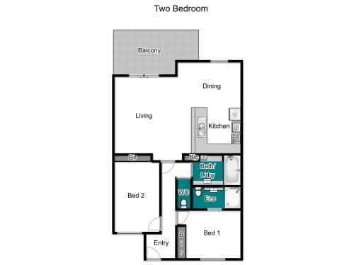 Deluxe Two-Bedroom Apartment