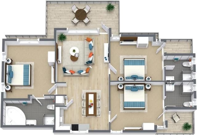VILLA THREE BEDROOMS