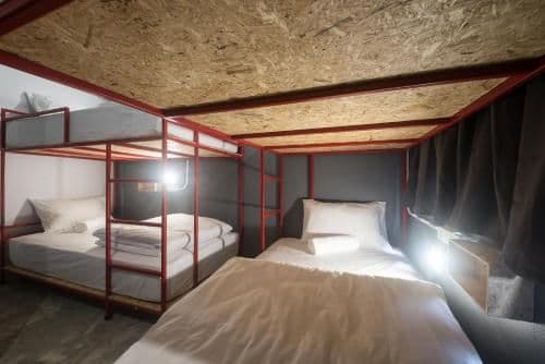 Bed in 4-Bed Female Dormitory Room with Fan