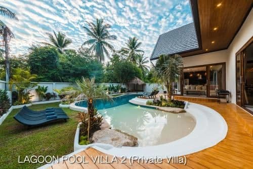 Private luxury lagoon pool villa 2