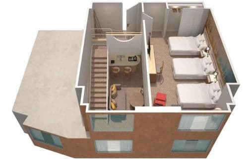 Traditional (5 BEDS), 2 Bedroom Bi-level Loft, Mountain view