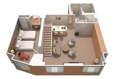 Traditional (5 BEDS), 2 Bedroom Bi-level Loft, Mountain view