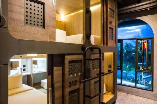 Twin Capsule Suite with Shared Bathroom