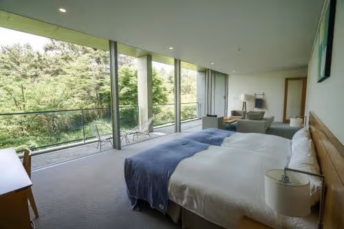 Suite with Sofa Bed and Open-Air Bath Lower Level Floor