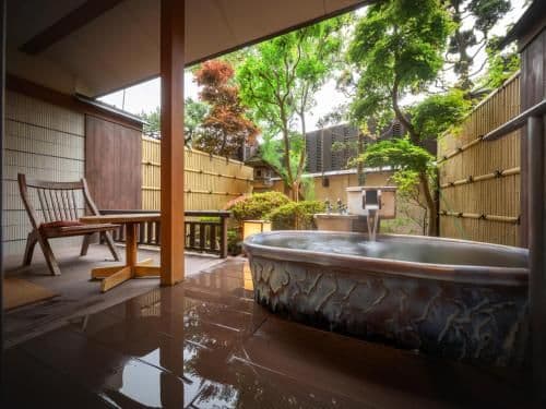 In-Room Dinner Japanese-Style Room with Open Air Bath and Garden View