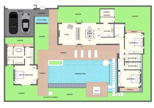 Villa with Garden View