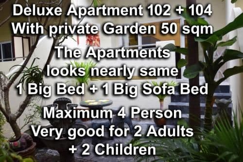Deluxe Apartment with Private Garden - 102