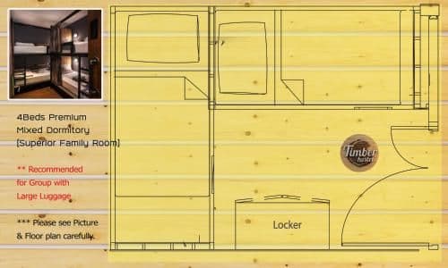 Bed in 4-Bed Mixed Dormitory Room