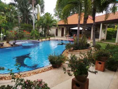 Relaxing Palm Pool Villa & Tropical Illuminated Garden & Swimming Pool. Relaxing Palm Pool Villa & Tropical Illuminated Garden & Swimming Pool.