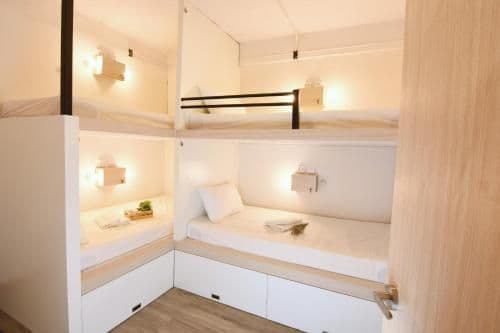 Bed in 6-Bed Female Dormitory Room with Shared Bathroom