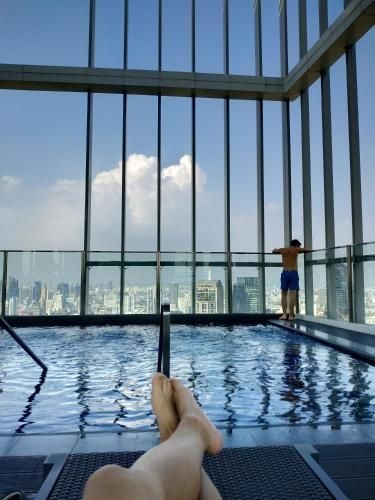 Rooftop pool gym luxury cozy condo @Park24 near BTS4