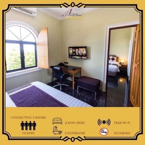 Two Connecting Double Rooms