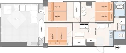 Three-Bedroom Apartment