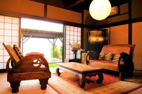 Economy Twin with Tatami Area and Sea View