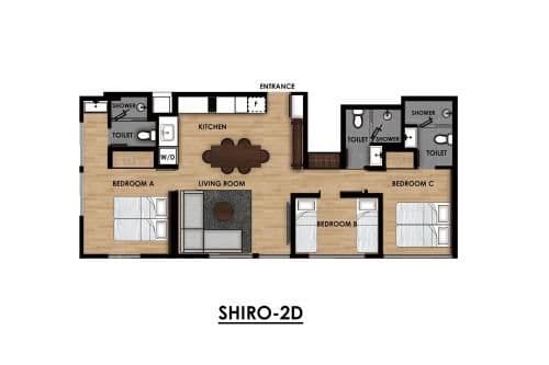 Three-Bedroom Apartment