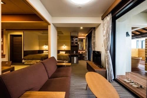 Room with Tatami Area and Open Air Bath - Disability Access