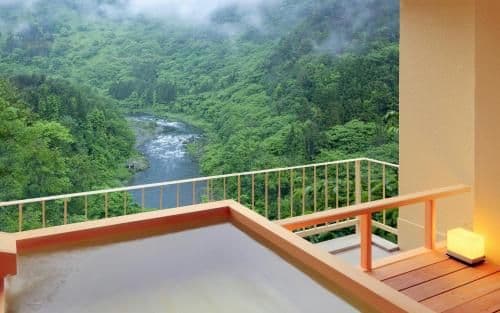 Twin Room with Private Open-Air Bath and Valley View - B - Non-Smoking