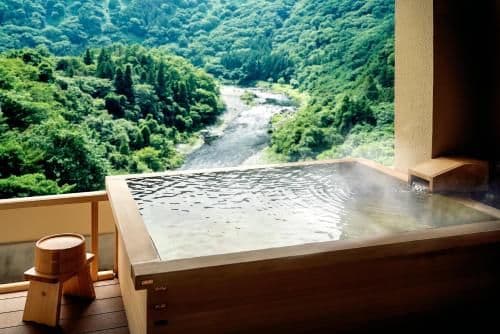 Twin Room with Private Open-Air Bath and Valley View - C - Non-Smoking