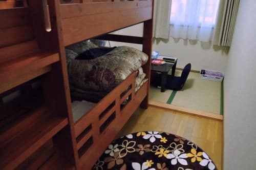 Japanese-Style Triple Room with Bunk Bed & Shared Bathroom "Room A/B"
