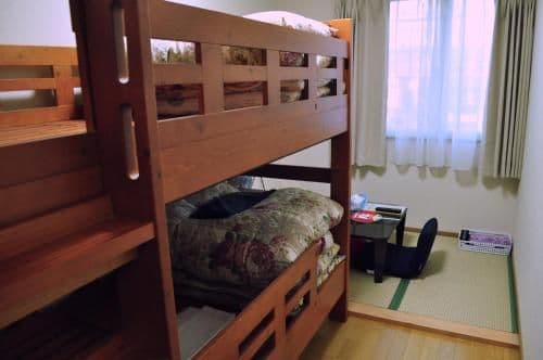 Japanese-Style Triple Room with Bunk Bed & Shared Bathroom "Room A/B"
