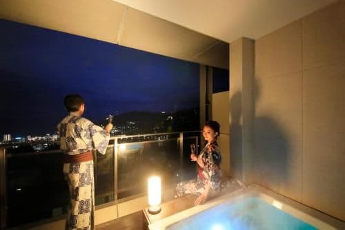 Deluxe Twin Room with Open Air Bath - Sea View