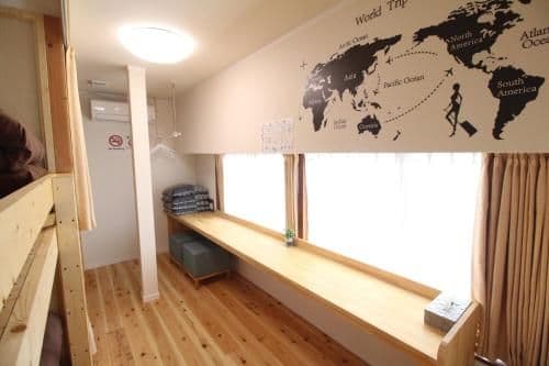 Bunk Bed in Female Dormitory Room with Shared Bathroom