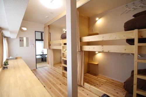Bunk Bed in Female Dormitory Room with Shared Bathroom