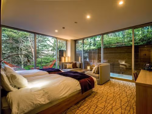 Superior Twin Room with Semi Open-Air Bath