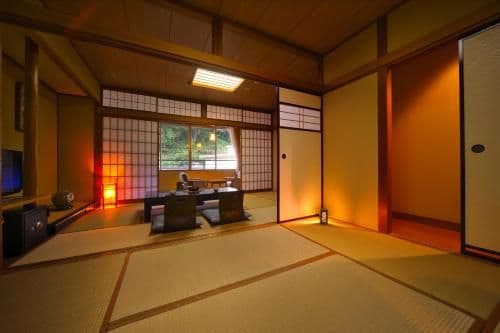 Japanese-Style Family Room with Shared Bathroom