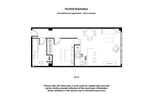 One Bedroom Apartment - Stair Access