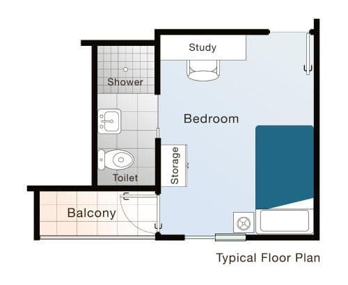 Single Room with Private Bathroom